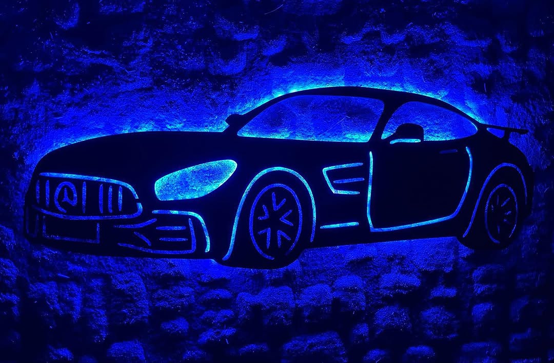 AMG LED Wood Wall Art