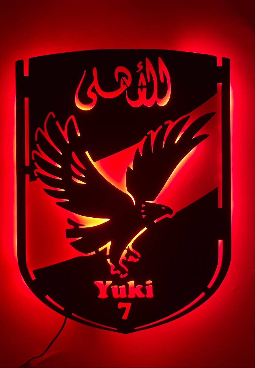 Al Ahly MDF Wall Art fan-inspired MDF wall art by BYMS