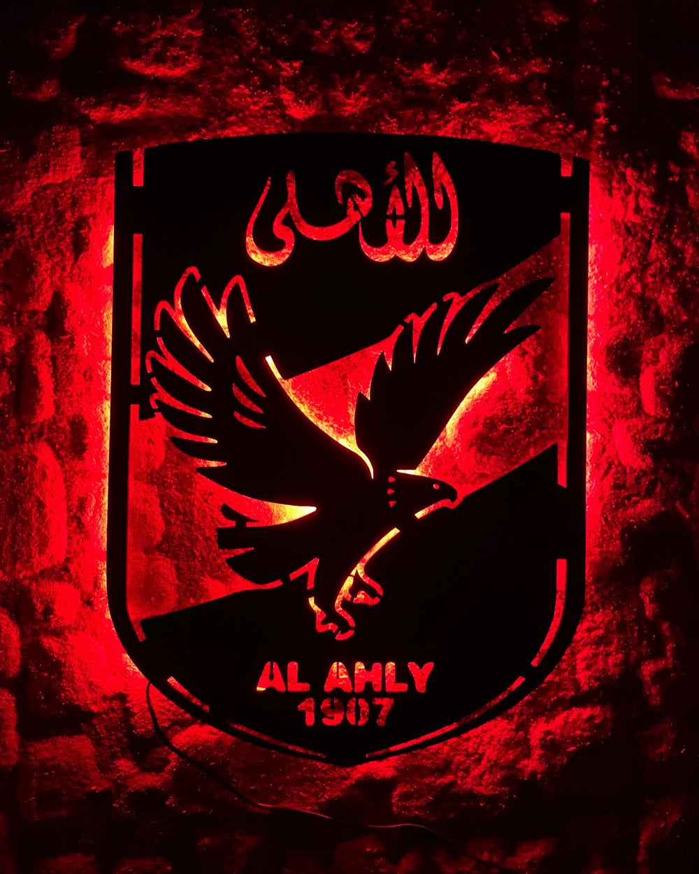 Al Ahly LED Wood Wall Art