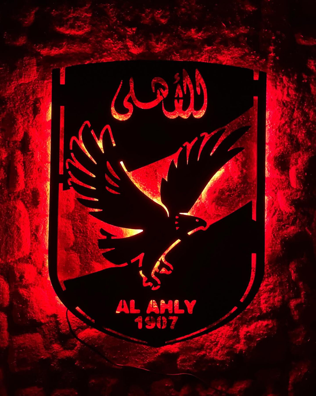Al Ahly LED Wood Wall Art