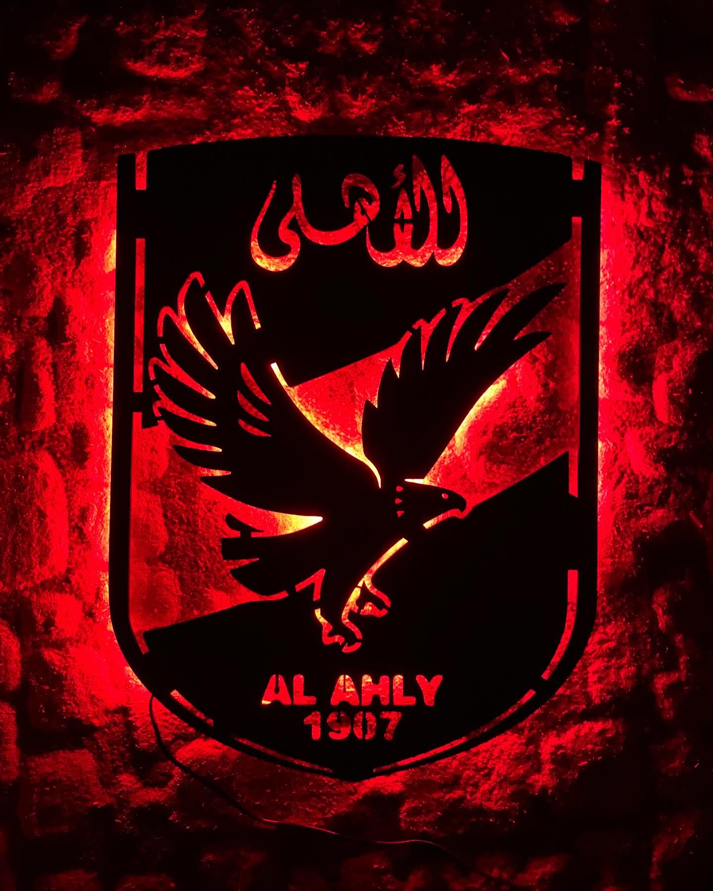 Al Ahly LED Wood Wall Art