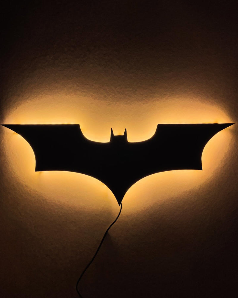 Bat Signal LED Wood Wall Art