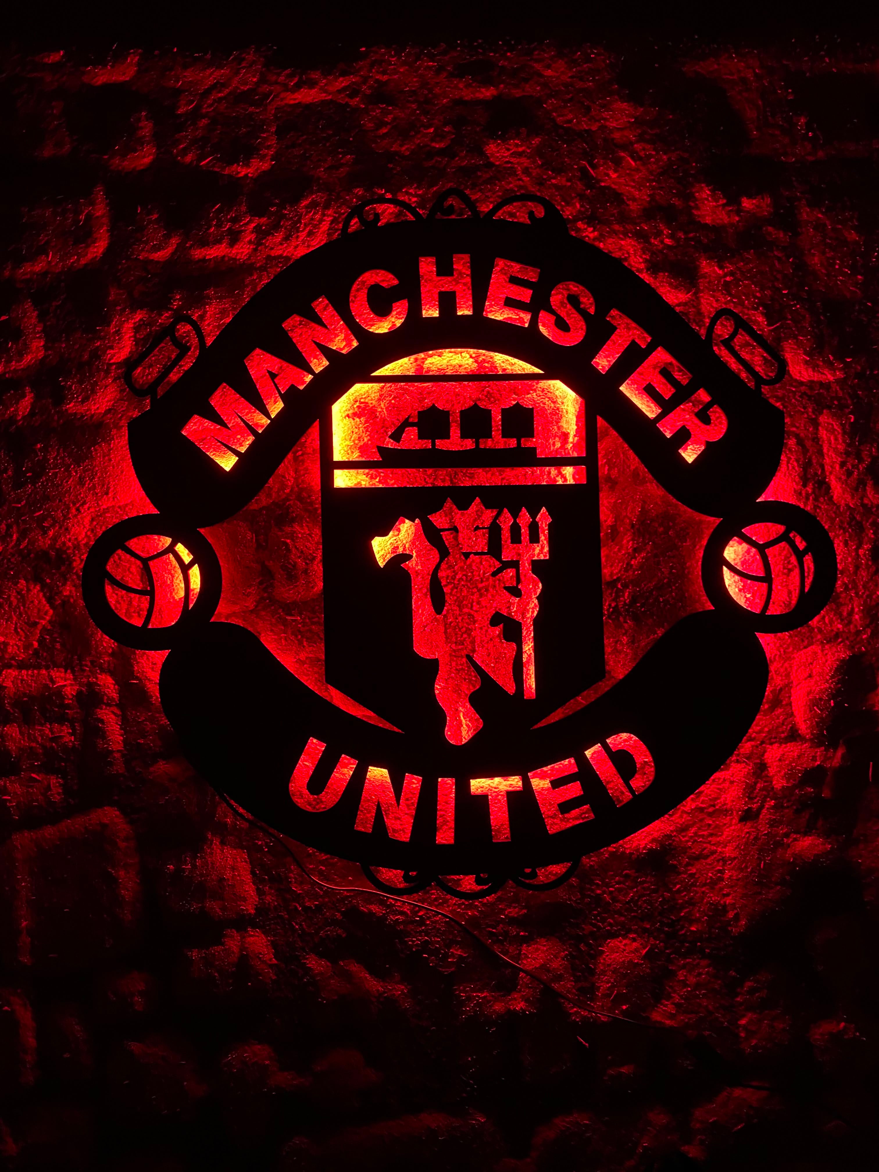 Manchester United LED Wood Wall Art