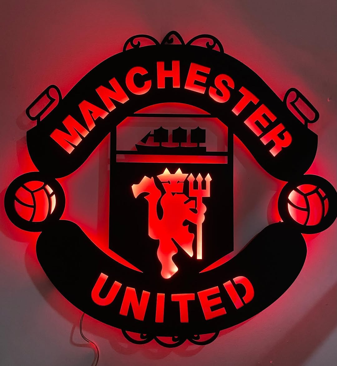 Manchester United LED Wood Wall Art