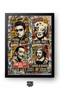Punk Mashup Frame framed wall art by BYMS