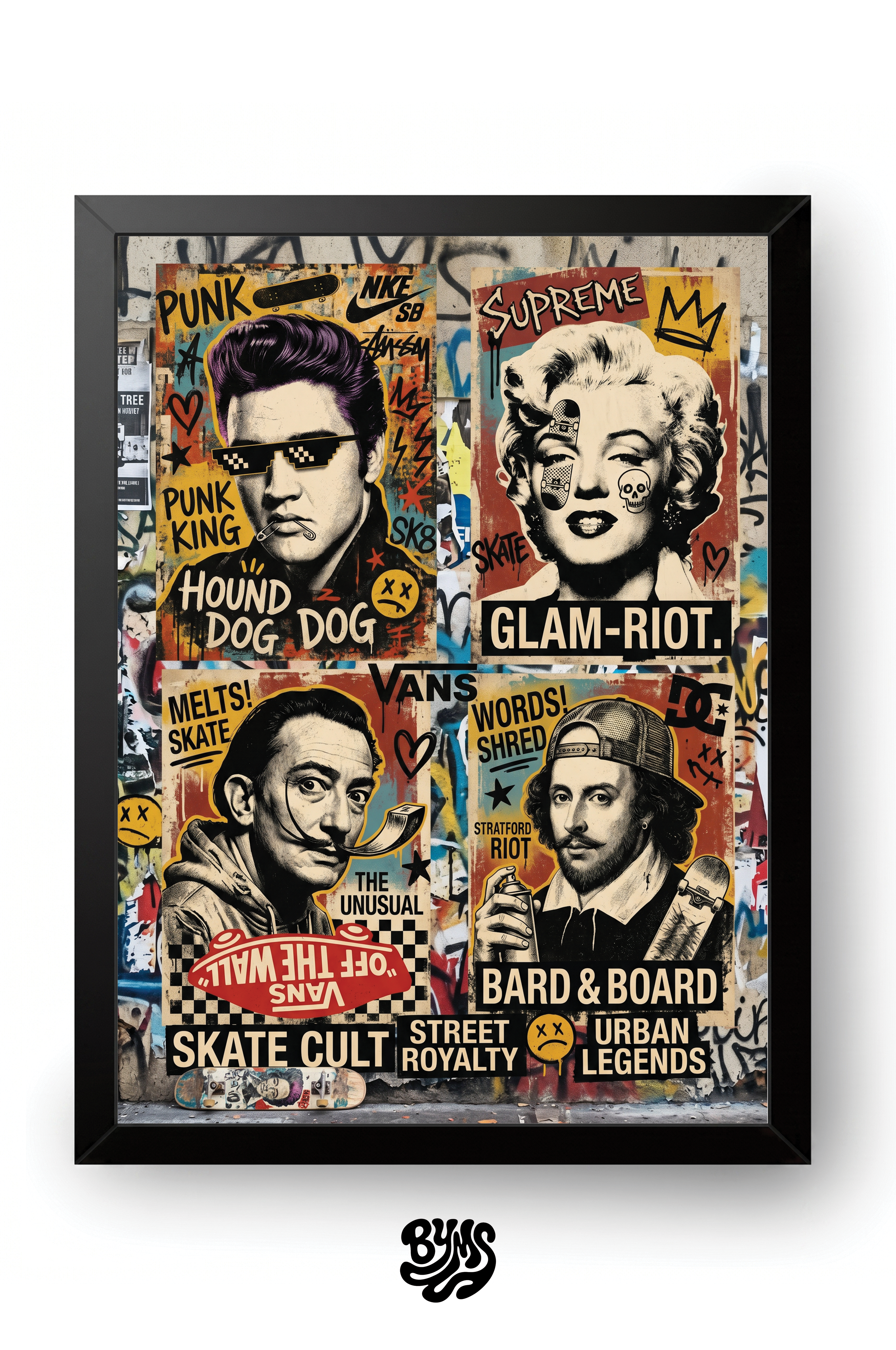 Punk Mashup Frame framed wall art by BYMS