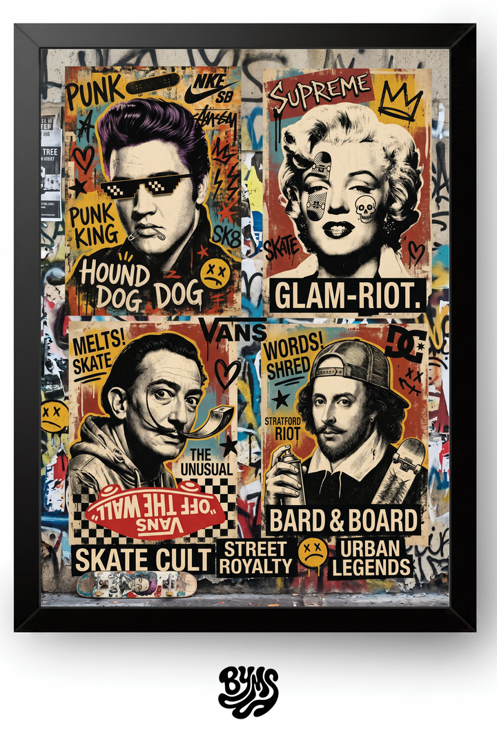 Punk Mashup Frame framed wall art by BYMS
