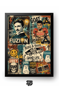 Punk Nikola Ali Frame framed wall art by BYMS