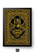 Batman Tapestry Yellow Frame framed wall art by BYMS
