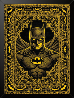 Batman Tapestry Yellow Frame framed wall art by BYMS