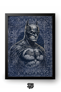 Batman Tapestry Blue Frame framed wall art by BYMS