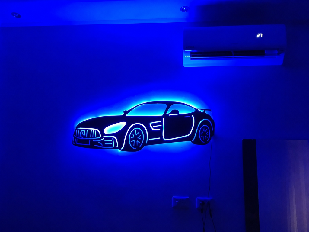 AMG LED Wood Wall Art