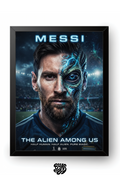 Messi Alien Frame framed wall art by BYMS